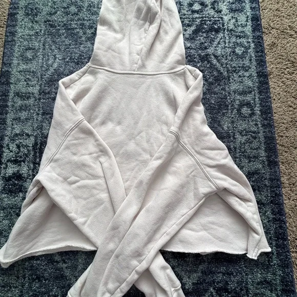 Women's Cream 'Woman Up' Cropped Hoodie - Picture 3 of 3